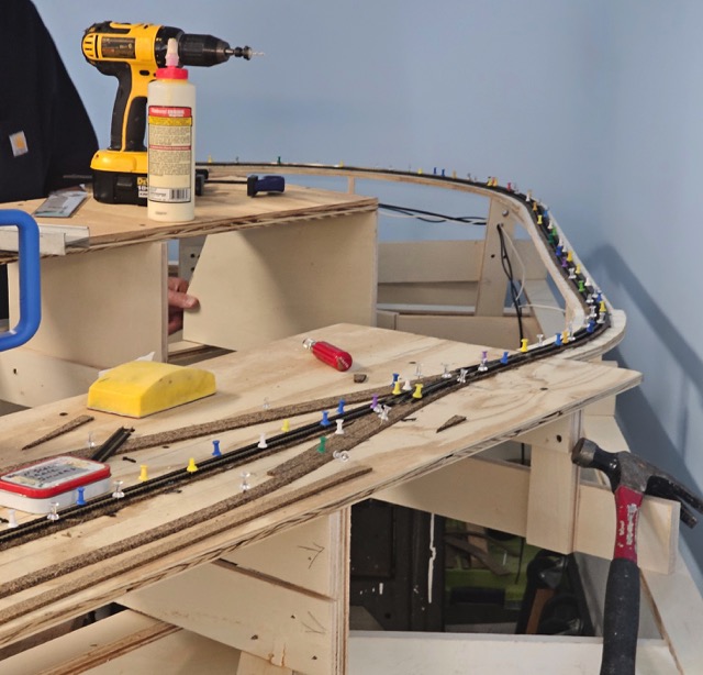 Glueing Down Track